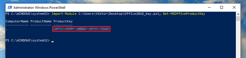 find office 2016 product key in registry windows 10